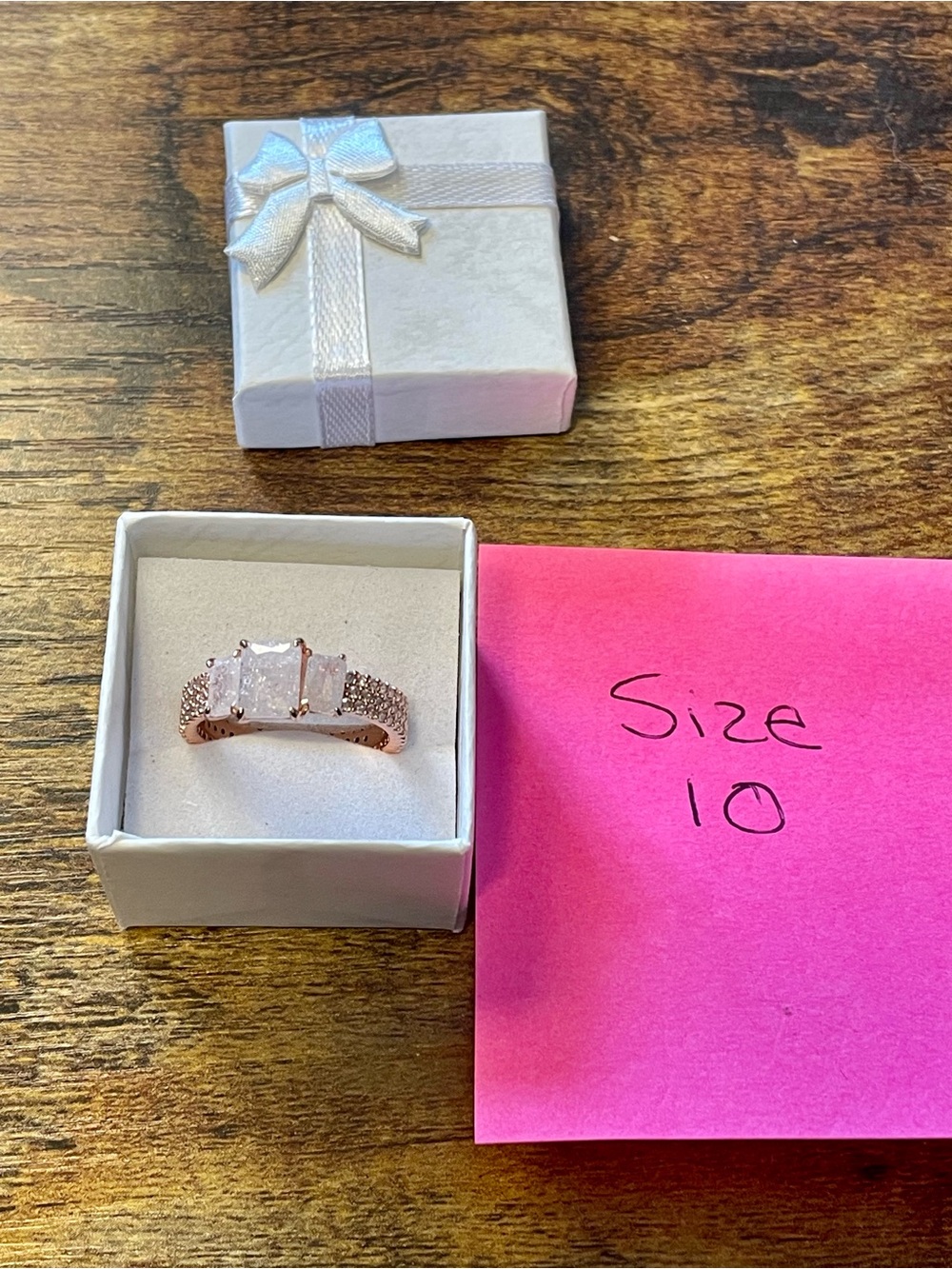 Bomb Party OG Ring White Ice Crystal & Diamond CZ Ring in Rose Gold